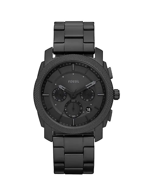 FOSSIL Montre chronographe en acier inoxydable noir Machine