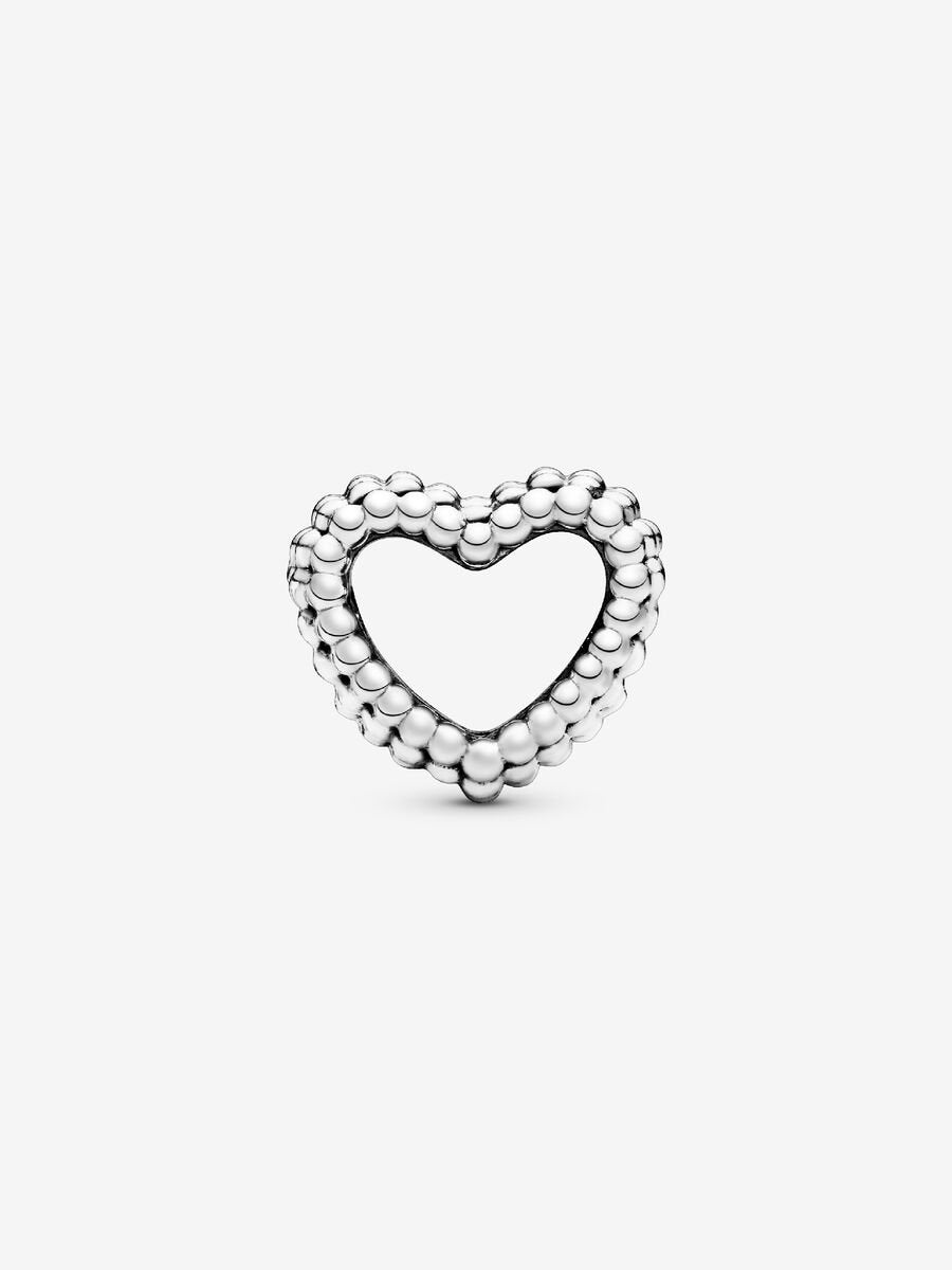Charm ajouré Cœur perlé