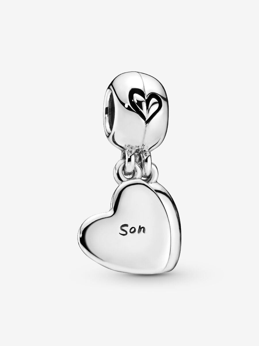 Breloque divisée Cœur mère et fils