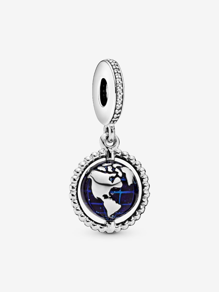Breloque pivotante Globe terrestre