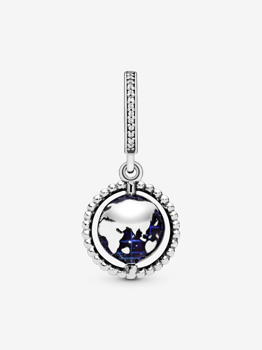 Breloque pivotante Globe terrestre