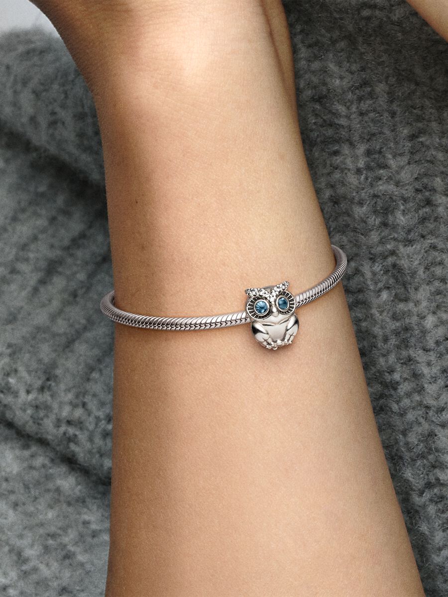 Charm hibou scintillant