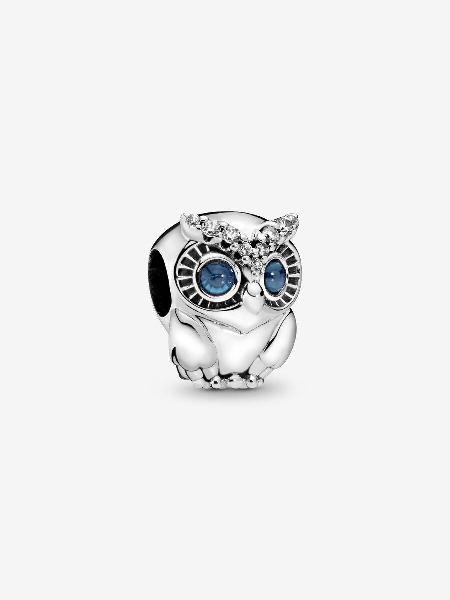 Charm hibou scintillant