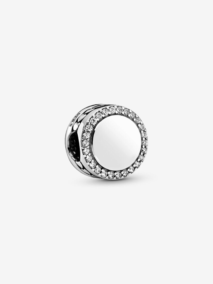Charm bouton scintillant à graver