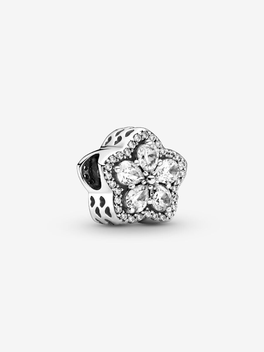 Charm pavé Flocon de neige scintillant