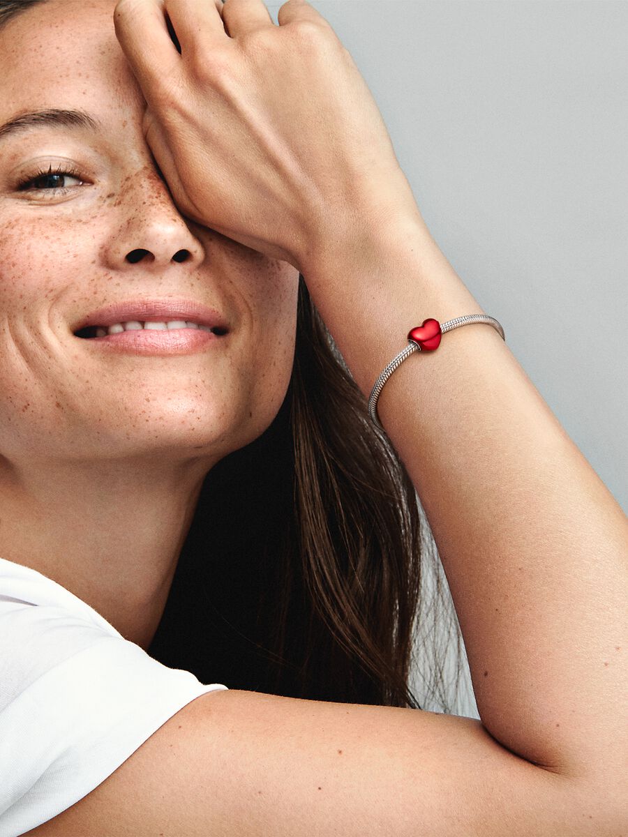 Charm Cœur rouge en métal