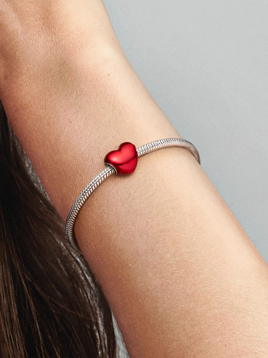 Charm Cœur rouge en métal