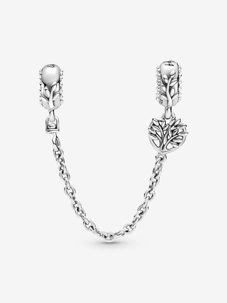Charm à chaîne de sûreté Arbre généalogique en cœur