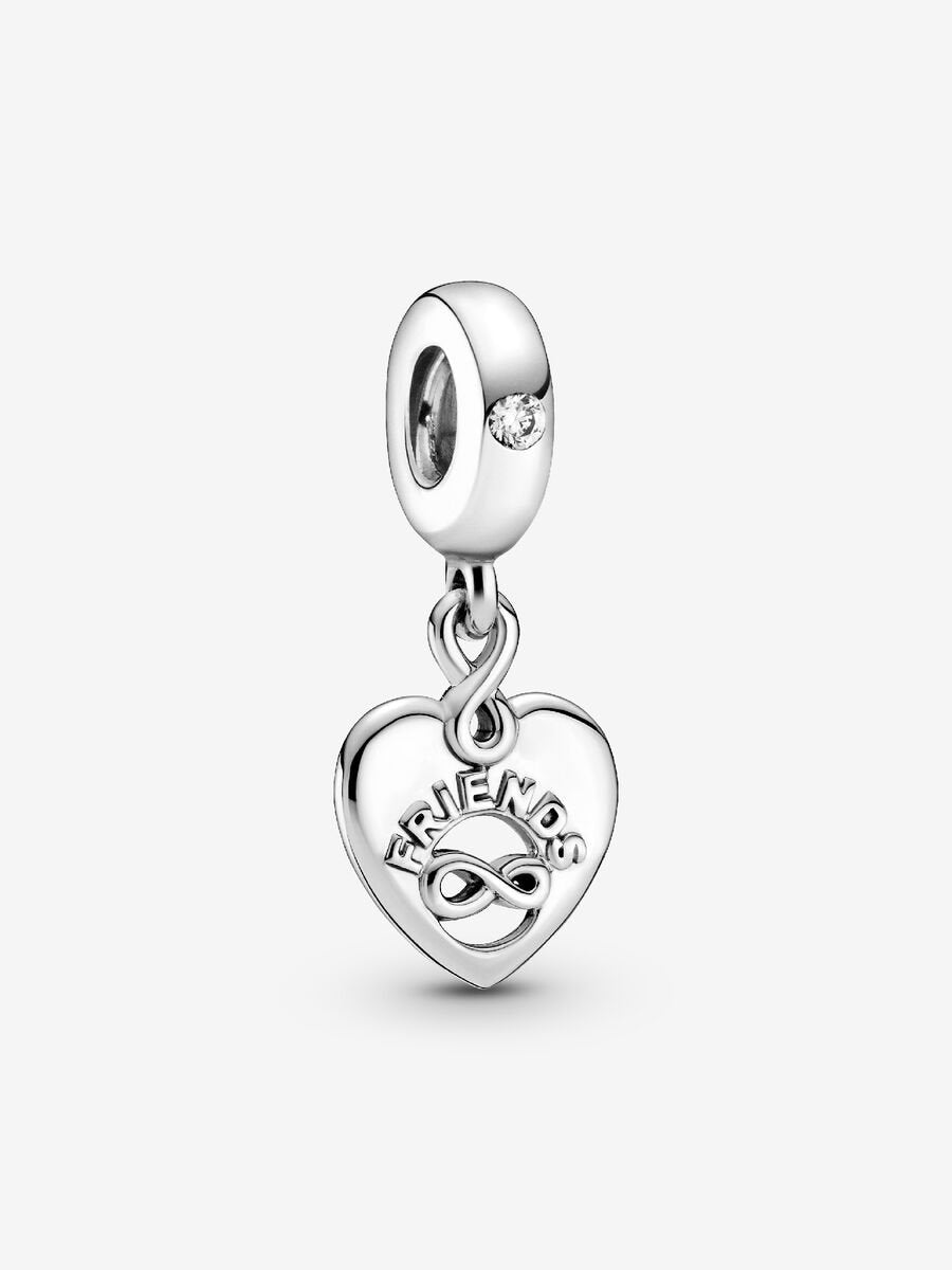 Charm-pendentif en forme de cœur Amies pour la vie (Friends Forever)