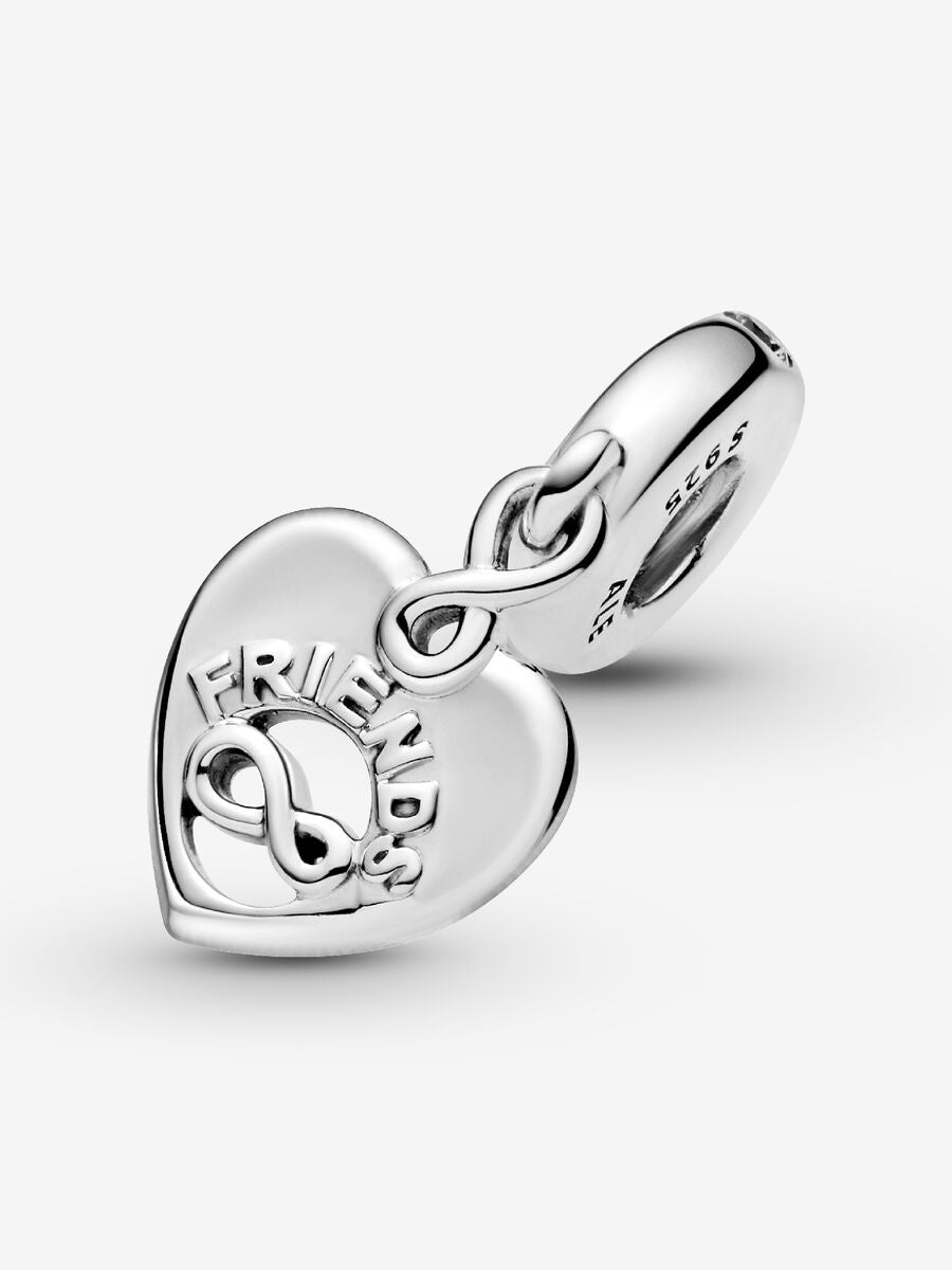 Charm-pendentif en forme de cœur Amies pour la vie (Friends Forever)