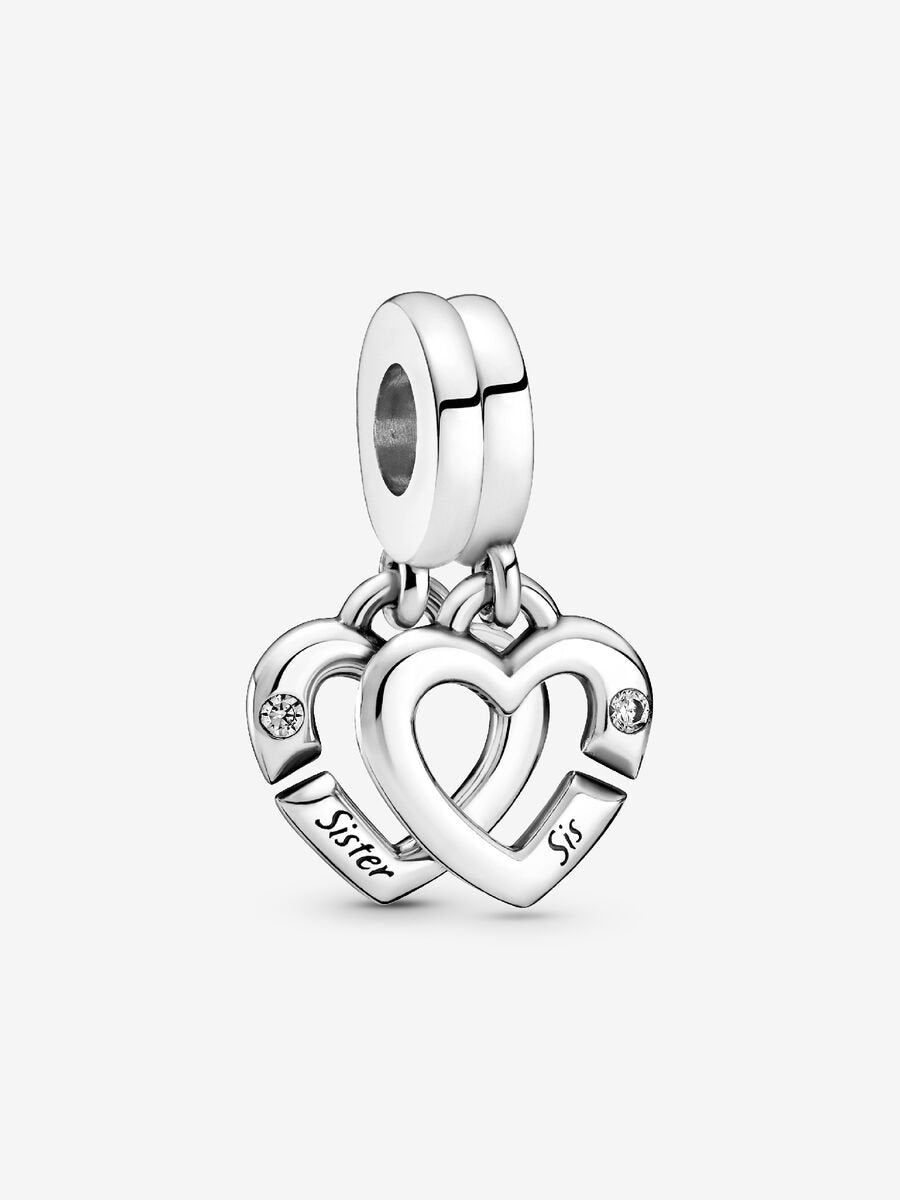 Charm-pendentif Cœurs séparables, sœurs liées