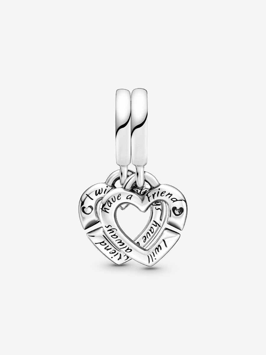 Charm-pendentif Cœurs séparables, sœurs liées