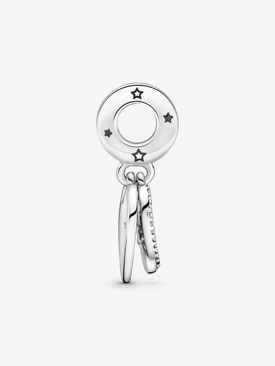 Charm-pendentif Chat et cœurs