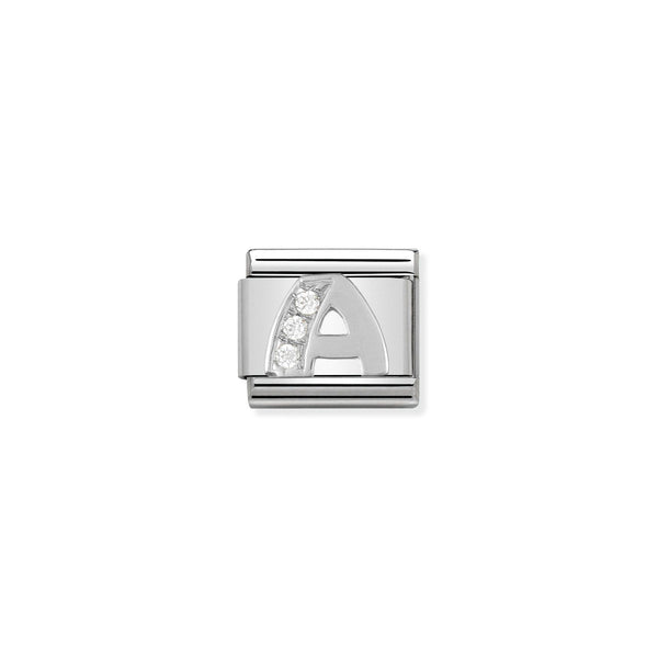 Composable® Link, Breloque, Lettre A en argent et pierres — Bijouterie Jodoin, Granby