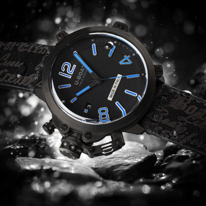CAPSULE 45MM PVD BK BL  8808