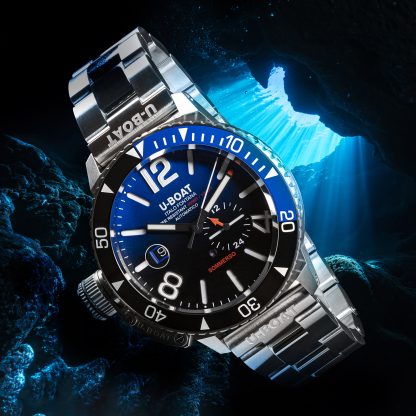 SOMMERSO CÉRAMIQUE BLEU/MT BRACELET EN ACIER 9519/MT