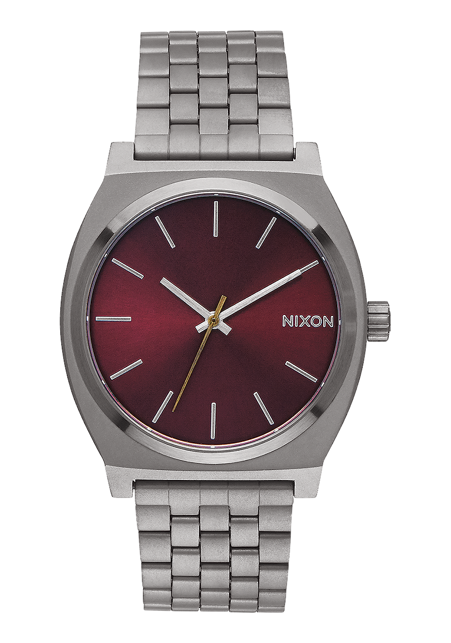 Time Teller - Gunmetal / Deep Burgundy