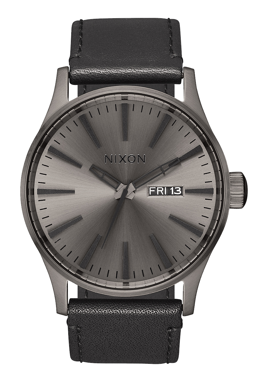 Sentry Leather - Gris métallisé / noir