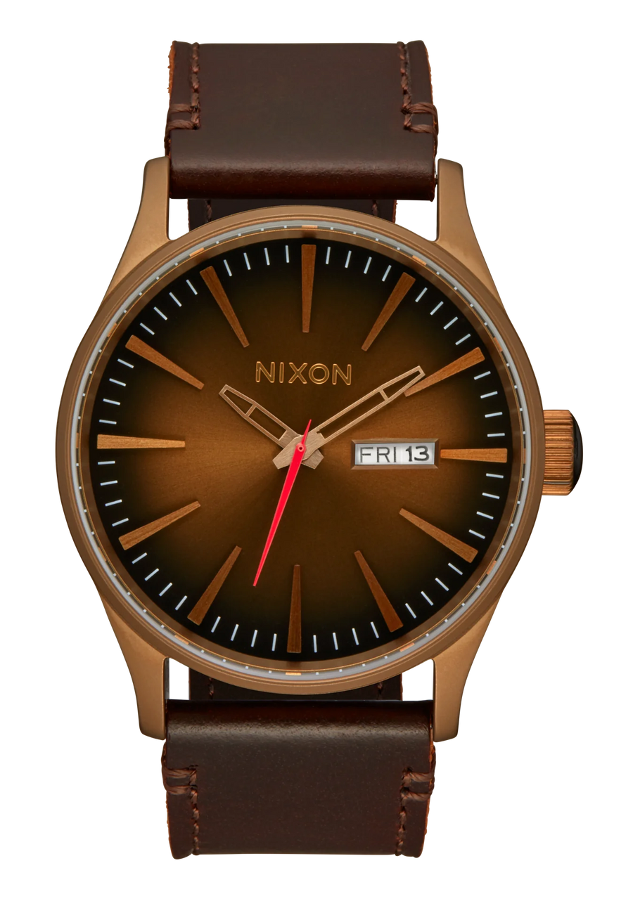 Nixon montre Sentry Cuir Bronze / Black - VENTE FINALE