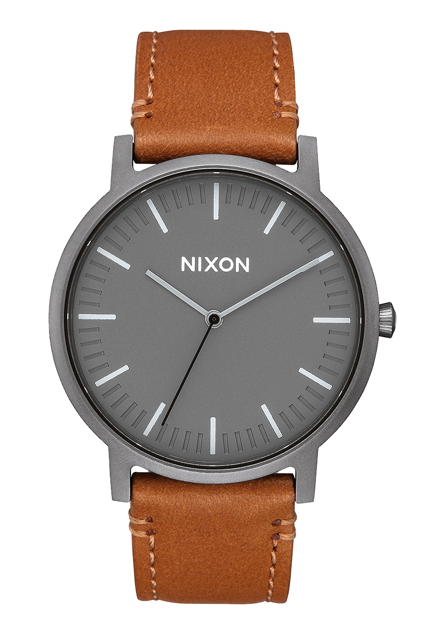 Porter Leather - Gris métallisé / anthracite / taupe