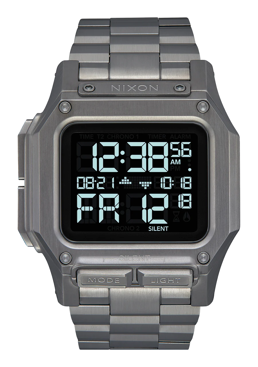Nixon montre Regulus Gris métallisé