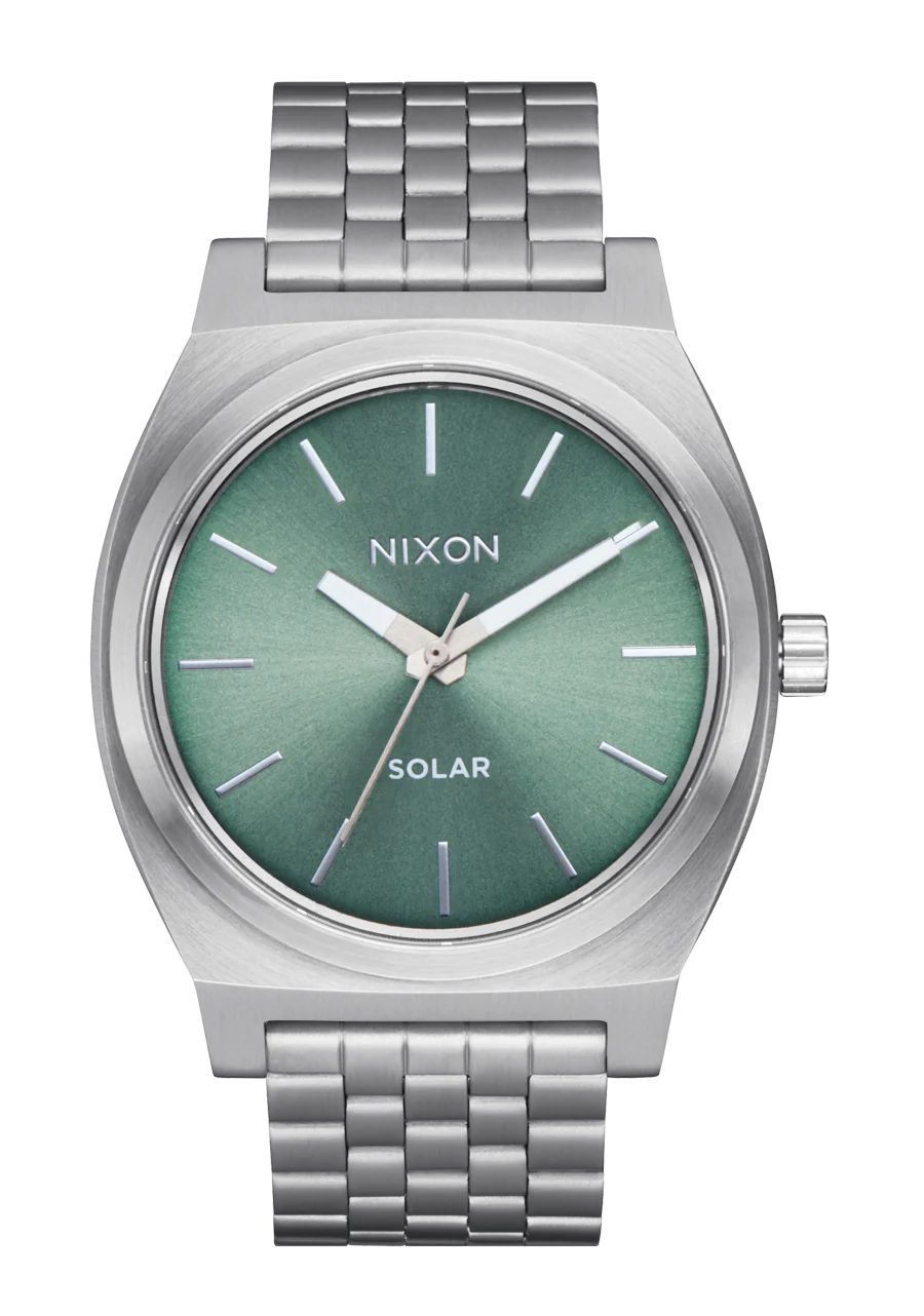 Time Teller Solar - Silver / Jade Sunray