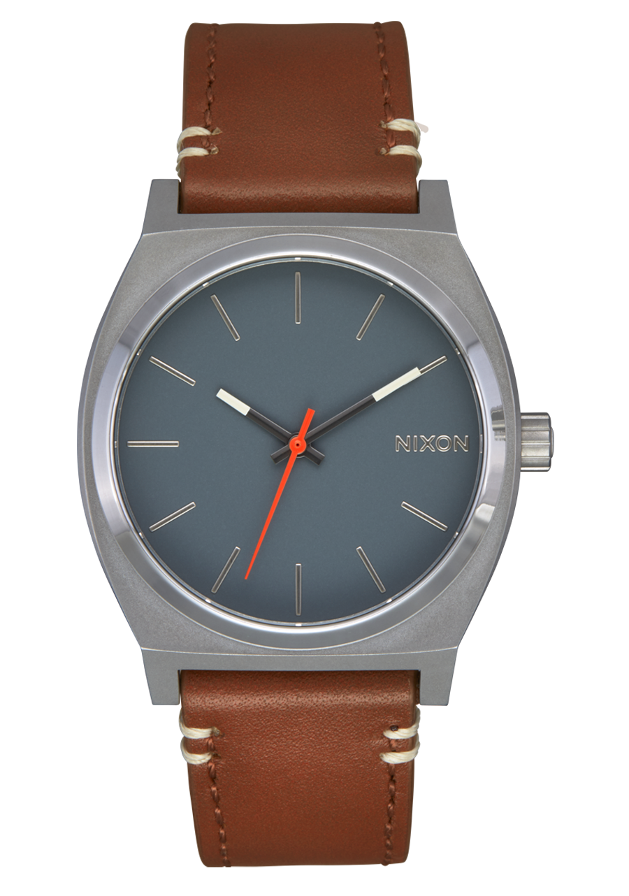 Time Teller Leather - Lt Gunmetal / Basalt / Sienna