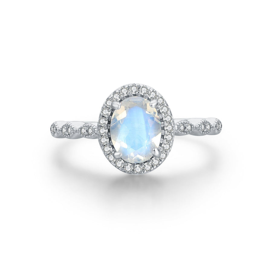 Bague Pierre de lune argent Adaline