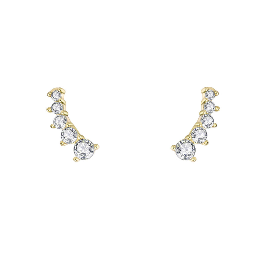 Clous d'oreilles or rose Elia