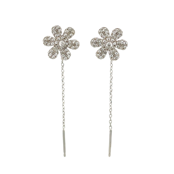 Boucle d'oreille argent Marguerite