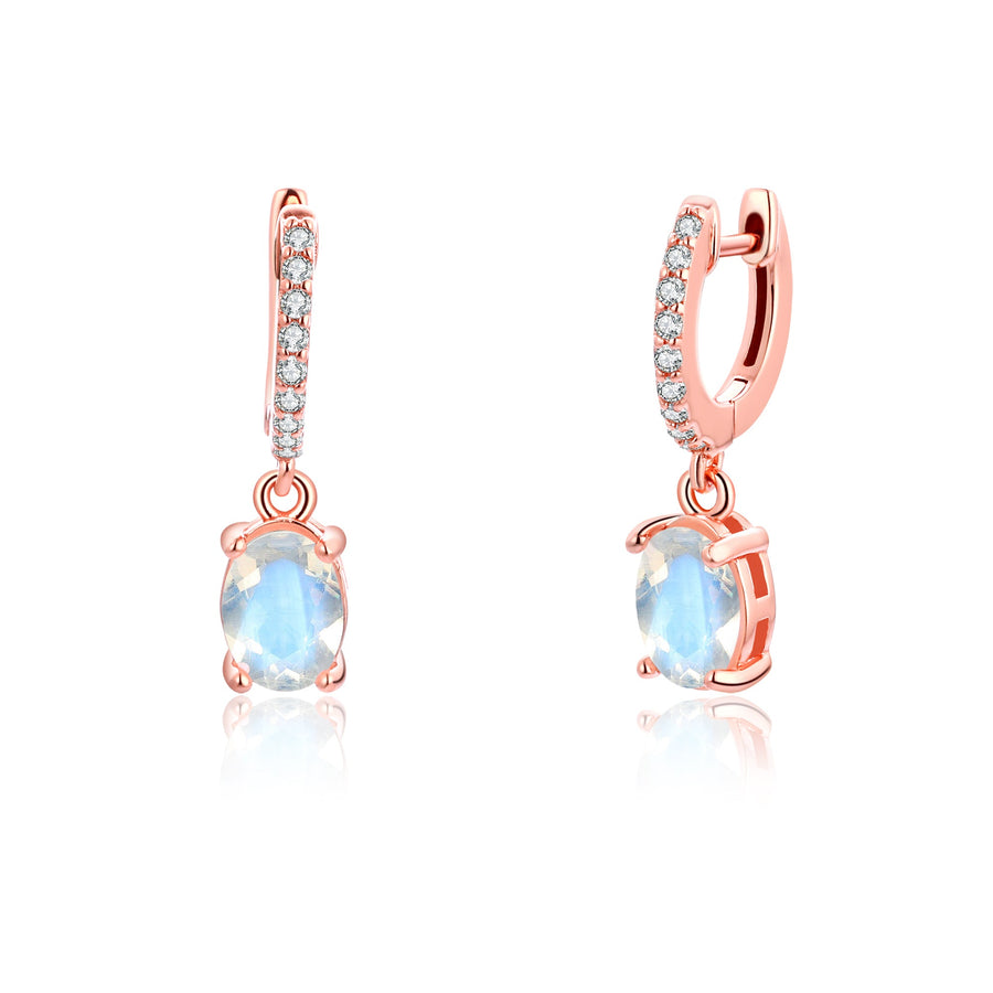 Boucles d'oreilles Pierre de lune argent Nicole