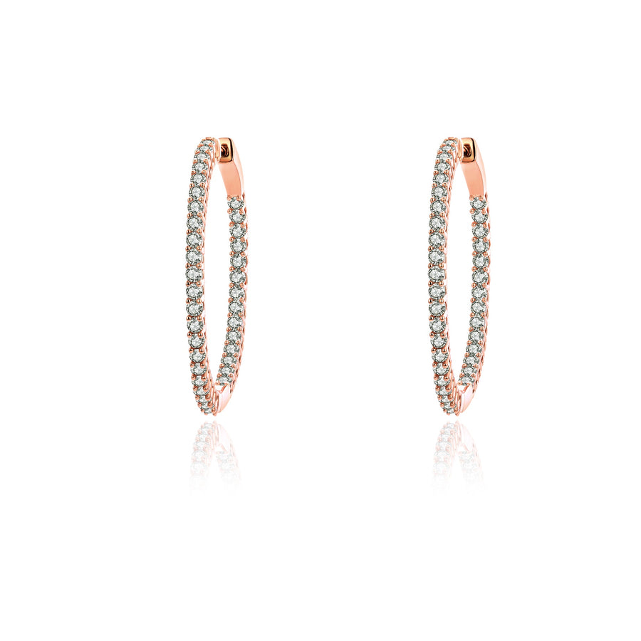 Anneaux or rose Vero 30mm