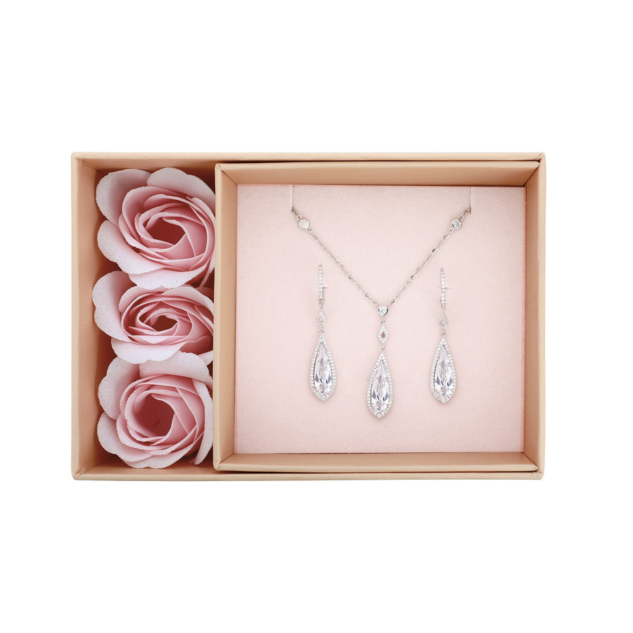 Coffret Topaze Blanc Argent Mélissa