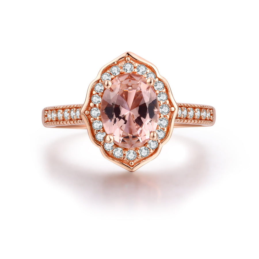 Bague morganite or rose Adèle