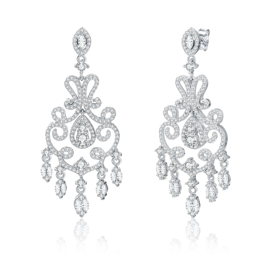 Boucles d'oreilles chandelier argent Gabrielle