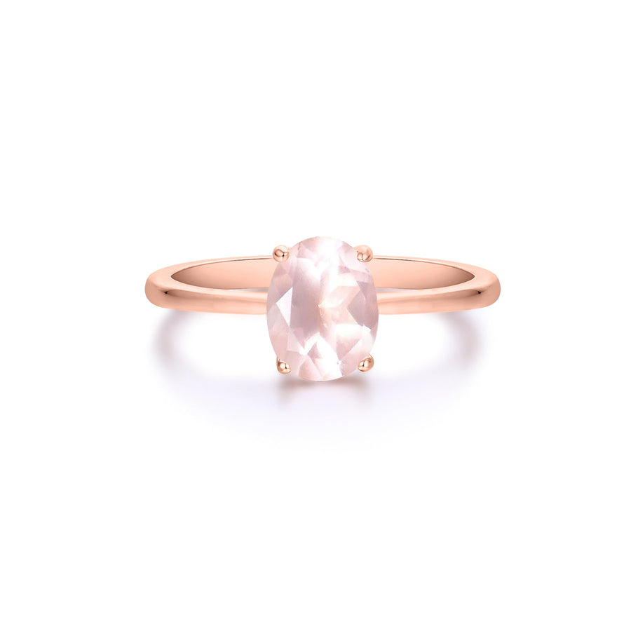 Bague quartz rose or rose Élodie