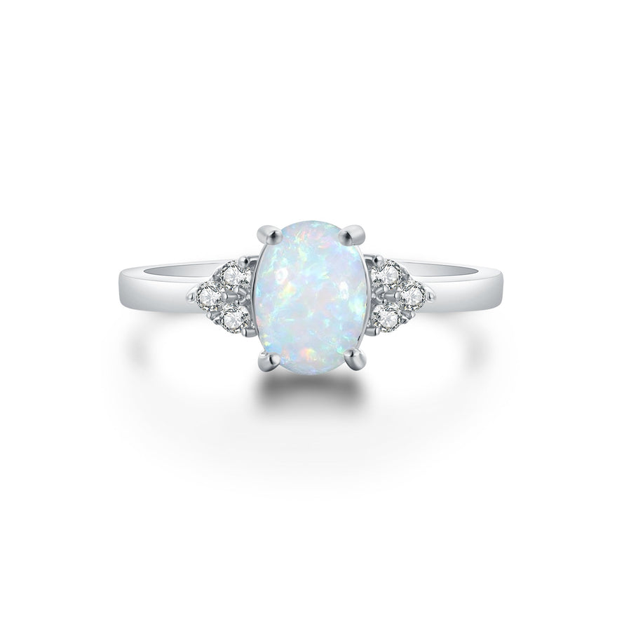 Bague opale argent Émilie