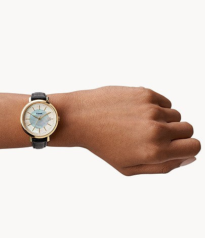 Fossil montre Jacqueline en cuir écologique à l'énergie solaire