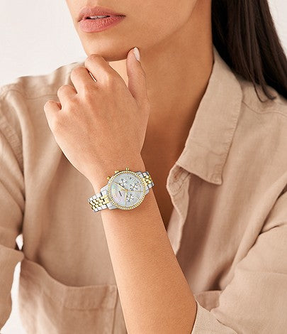 Fossil montre Neutra chronographe Bicolore