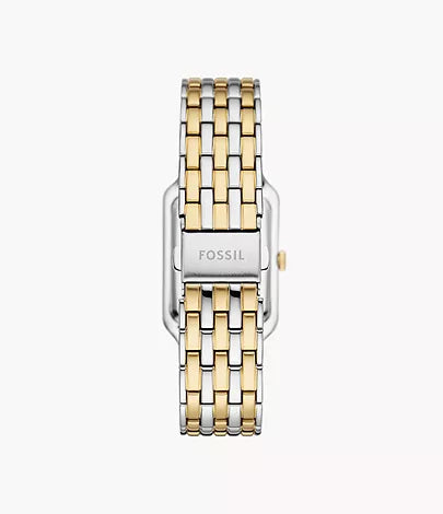 FOSSIL Montre à trois aiguilles avec date en acier inoxydable bicolore Raquel