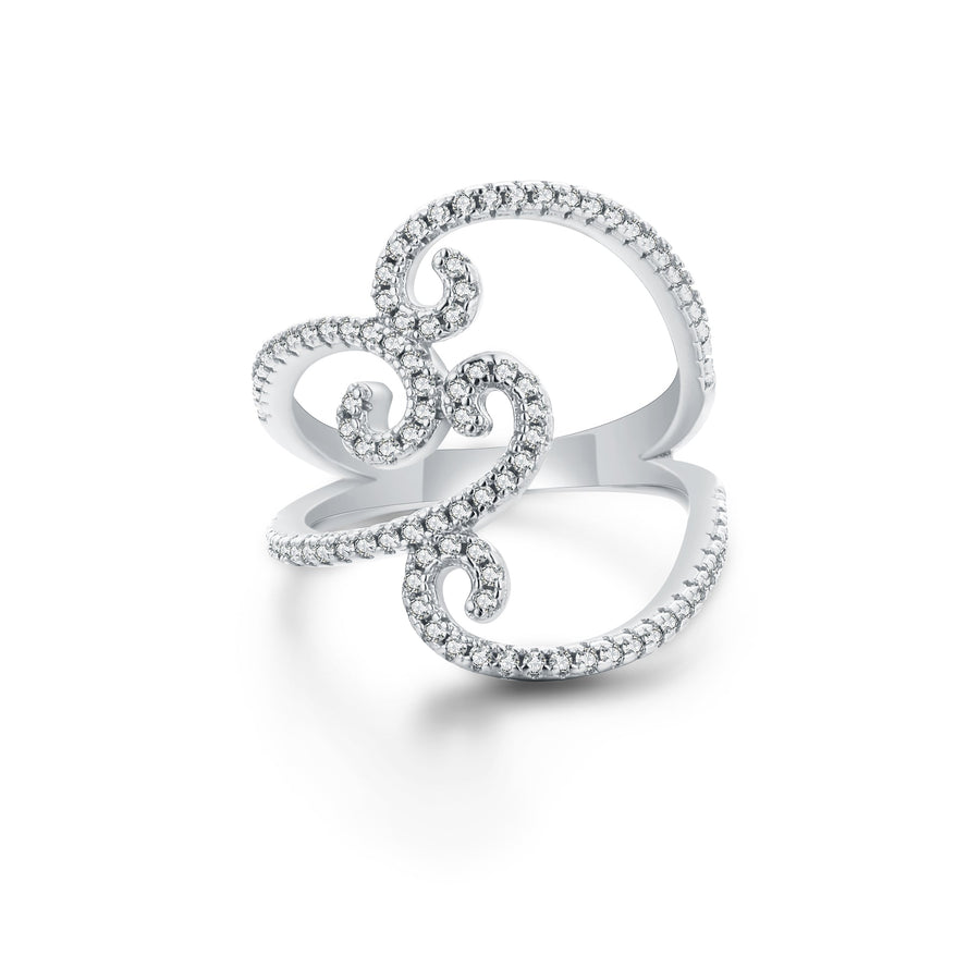 Bague argent Flora