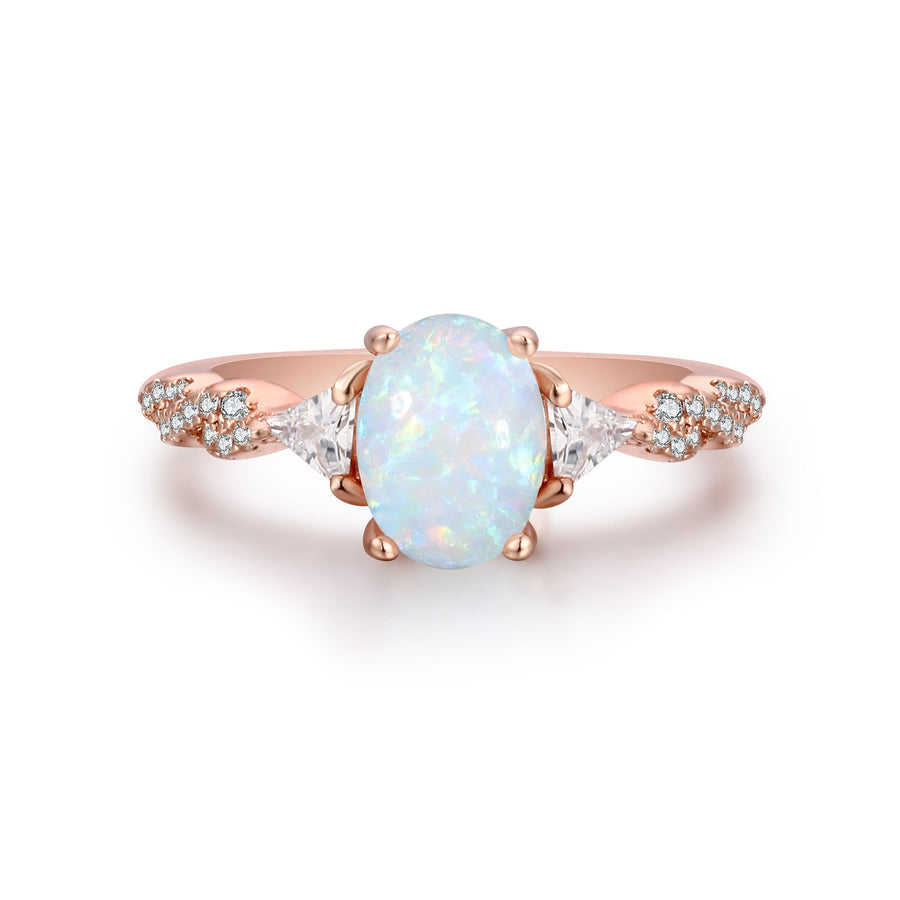 Bague opale or rose Florence