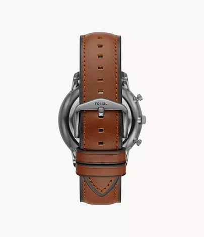 FOSSIL Montre chronographe Neutra en cuir ambré