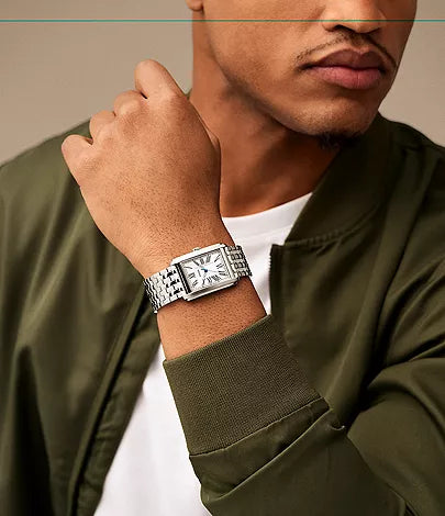 FOSSIL Montre Carraway à trois aiguilles en acier inoxydable