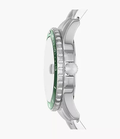 FOSSIL Montre à trois aiguilles avec date Fossil Blue Dive en acier inoxydable