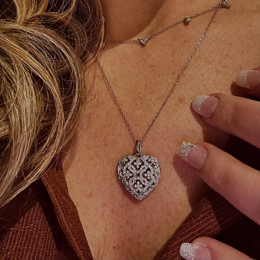 Pendentif Loquet Coeur argent Amélia
