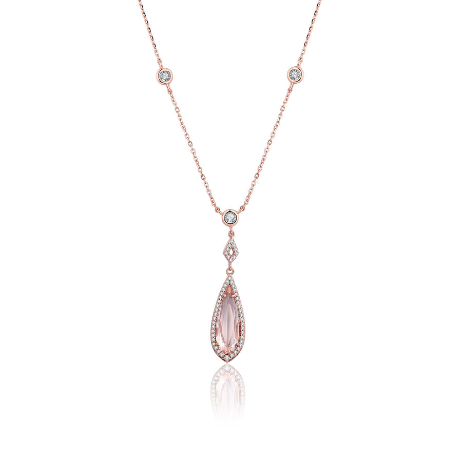 Collier Morganite or rose Melissa