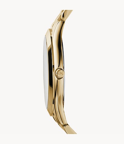 MK montre Runway Slim en acier inoxydable doré