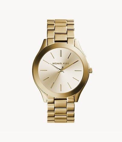 MK montre Runway Slim en acier inoxydable doré