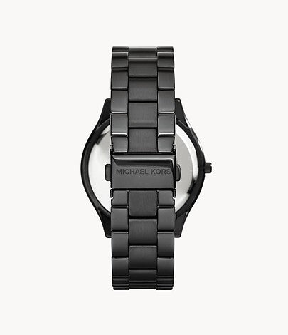 MK montre Runway Slim en acier inoxydable noir